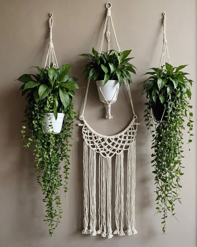 Wall-Mounted Macrame Plant Hanger
