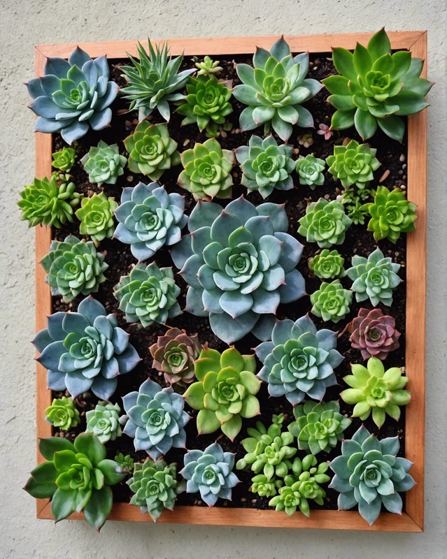 Wall-Mounted Succulent Garden