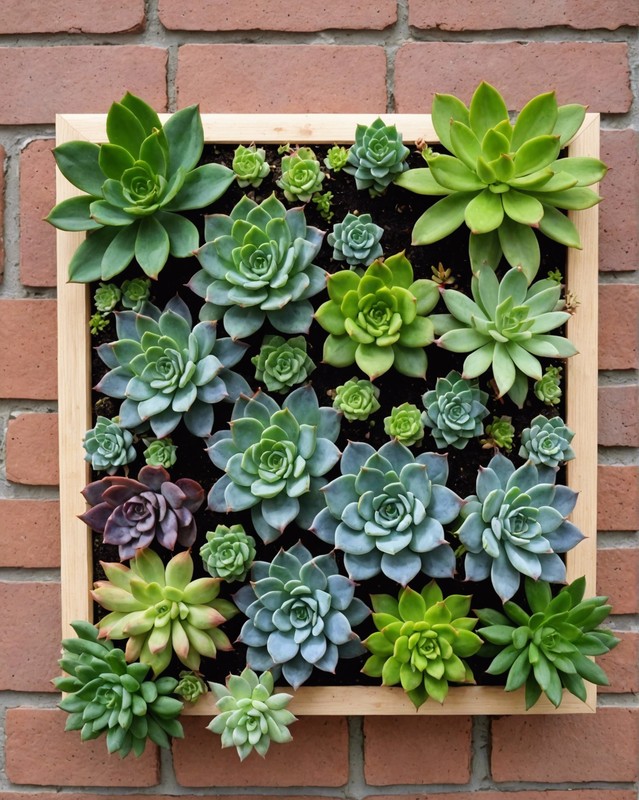 Wall-Mounted Succulent Garden
