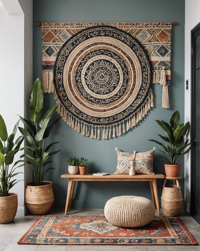 Wall-Mounted Woven Rug