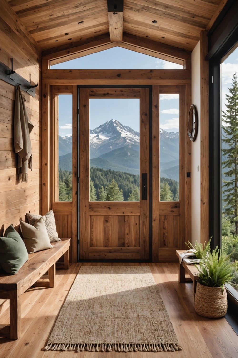 Warm and Inviting Entryways with Natural Materials