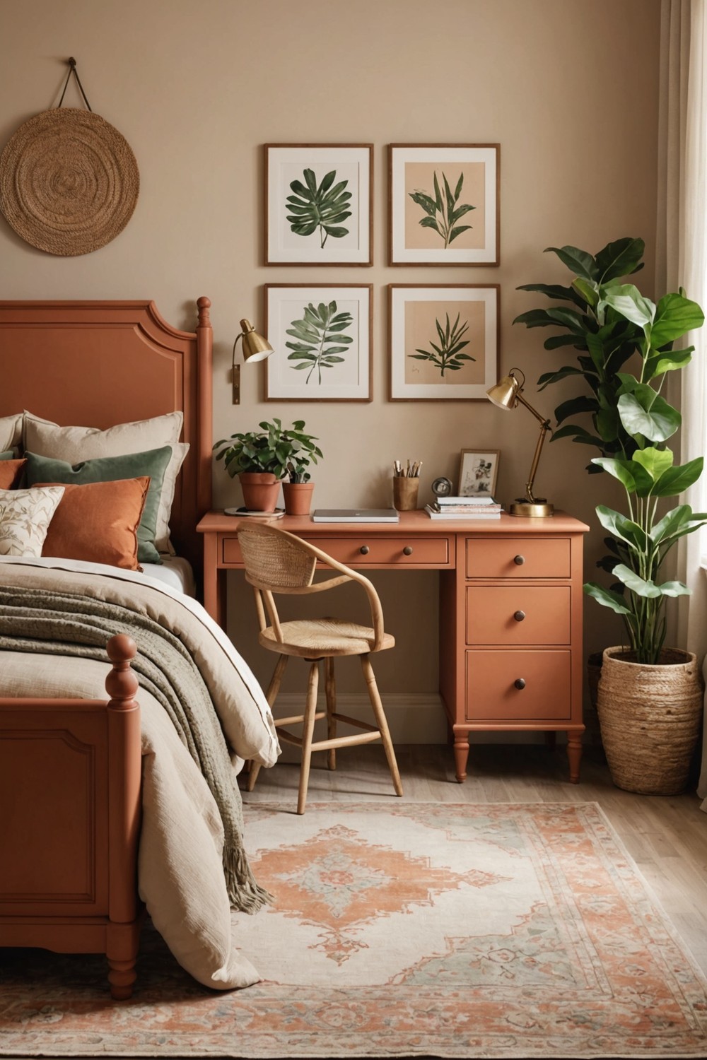 Warm Neutral Terracotta Desks