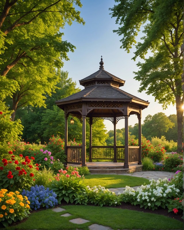 Whimsical Gazebo with Wind Chimes