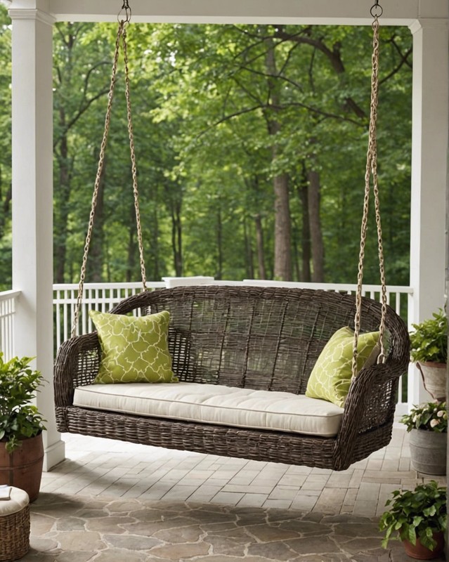 Wicker Porch Swing