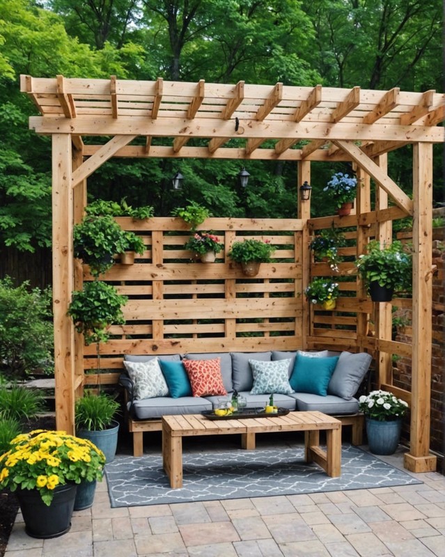 Wood Pallet Gazebo Patio Wall